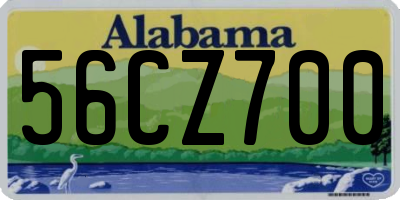 AL license plate 56CZ700