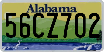 AL license plate 56CZ702