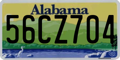 AL license plate 56CZ704