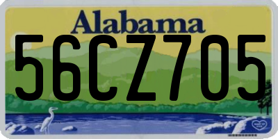 AL license plate 56CZ705