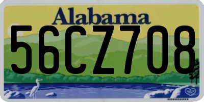 AL license plate 56CZ708