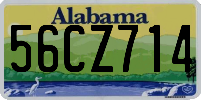 AL license plate 56CZ714