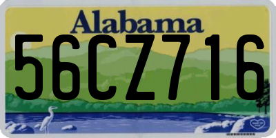AL license plate 56CZ716