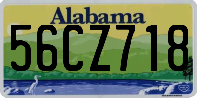 AL license plate 56CZ718