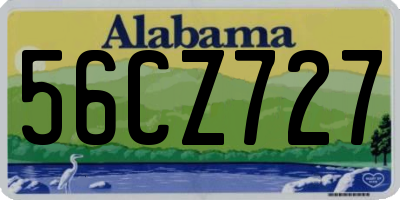AL license plate 56CZ727