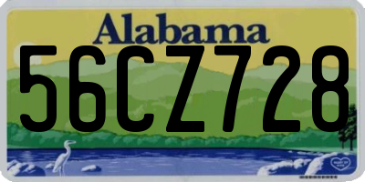 AL license plate 56CZ728