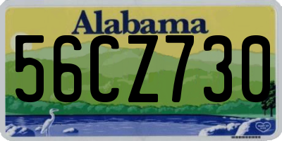 AL license plate 56CZ730