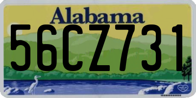 AL license plate 56CZ731