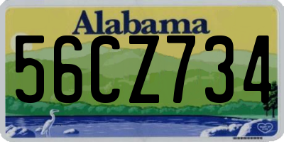 AL license plate 56CZ734