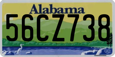 AL license plate 56CZ738