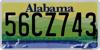 AL license plate 56CZ743