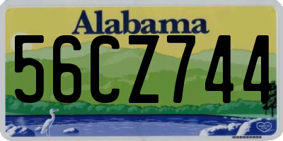 AL license plate 56CZ744