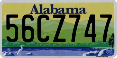 AL license plate 56CZ747