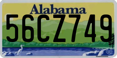 AL license plate 56CZ749