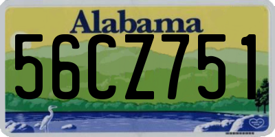AL license plate 56CZ751