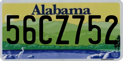 AL license plate 56CZ752
