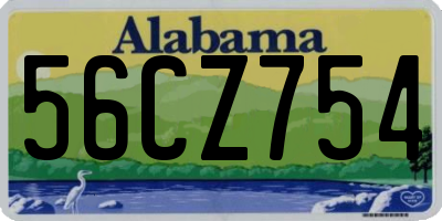 AL license plate 56CZ754