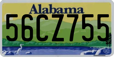 AL license plate 56CZ755