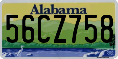 AL license plate 56CZ758