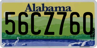 AL license plate 56CZ760