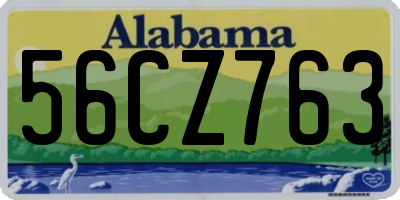 AL license plate 56CZ763