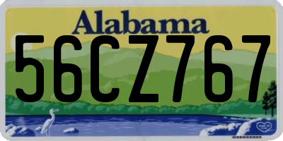 AL license plate 56CZ767