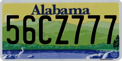 AL license plate 56CZ777