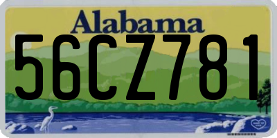 AL license plate 56CZ781