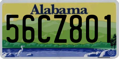 AL license plate 56CZ801