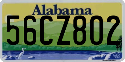 AL license plate 56CZ802