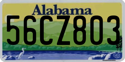 AL license plate 56CZ803