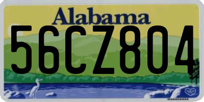 AL license plate 56CZ804