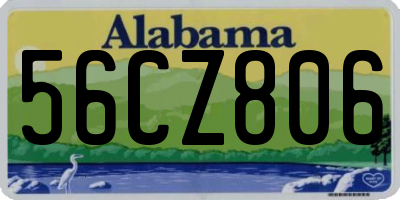AL license plate 56CZ806