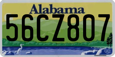 AL license plate 56CZ807