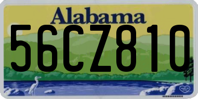 AL license plate 56CZ810