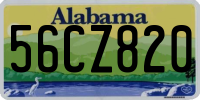 AL license plate 56CZ820