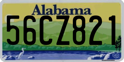 AL license plate 56CZ821