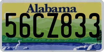 AL license plate 56CZ833
