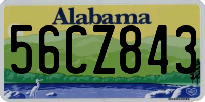 AL license plate 56CZ843