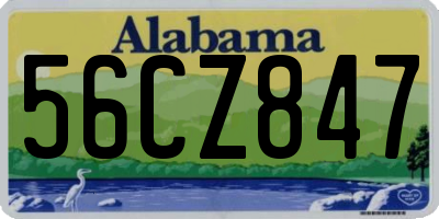 AL license plate 56CZ847