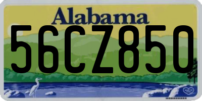 AL license plate 56CZ850