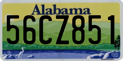 AL license plate 56CZ851
