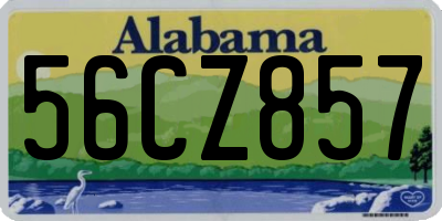 AL license plate 56CZ857