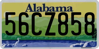 AL license plate 56CZ858