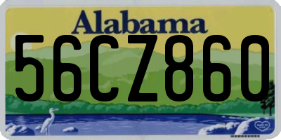 AL license plate 56CZ860