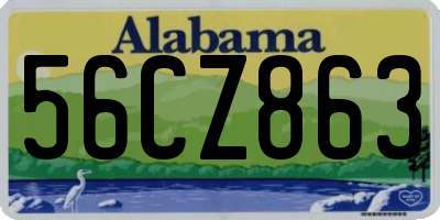 AL license plate 56CZ863