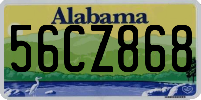AL license plate 56CZ868