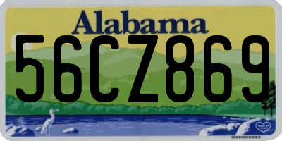 AL license plate 56CZ869