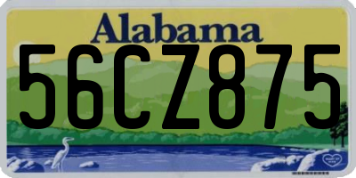 AL license plate 56CZ875
