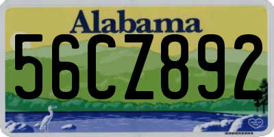 AL license plate 56CZ892